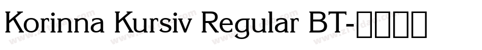 Korinna Kursiv Regular BT字体转换